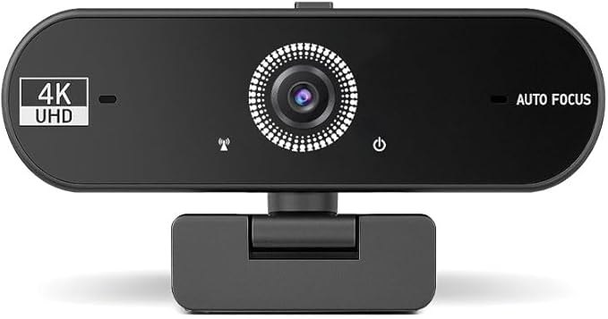 Hprosper 4K Webcam with Microphone for PC, Wide Angle Computer Camera USB Streaming Webcam, Plug & Play External for Laptop Desktop Mac, Streaming Gaming Video Calls with Tripod & Privacy Cover