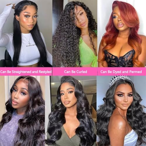 KRN Body Wave Bundles Human Hair 12 14 16 Inch 14A Raw Human Hair Bundles 100% Unprocessed Brazilian Virgin Hair Body Wave Bundles Natural Color