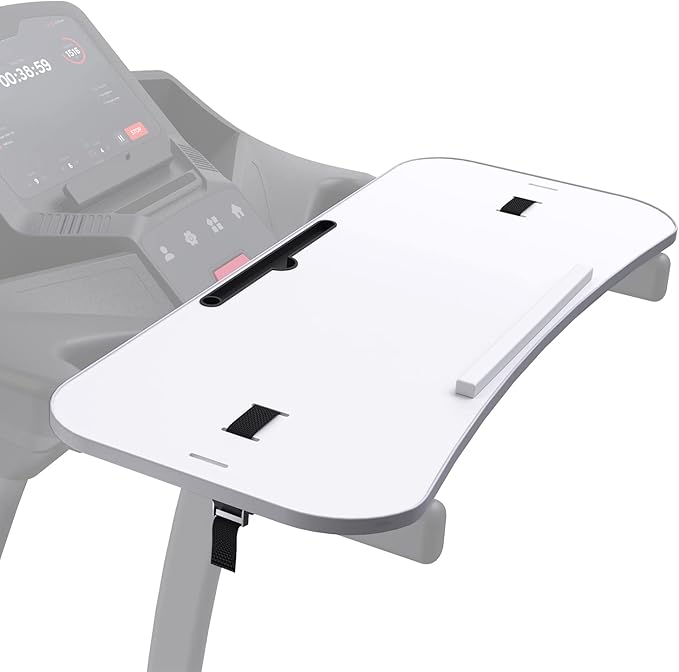 Treadmill Desk Attachment, Universal Laptop Desk for Walking Treadmill, Ergonomic Workstation for Home Office Walking Pad, Notebook/Tablet Stand for Handlebars up to 36", Walk While You TypeοΌ- White