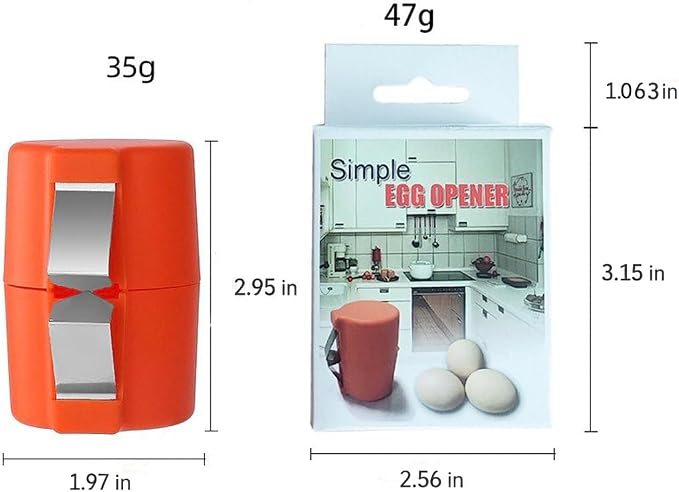 Handheld Egg Shell Opener, Eggshell Separator and Cutter, Food Grade PP Stainless Steel Egg Topper Cutter for Chicken Duck Eggs, Portable Lightweight Kitchen Gadget for Home Cooking Baking (orange)