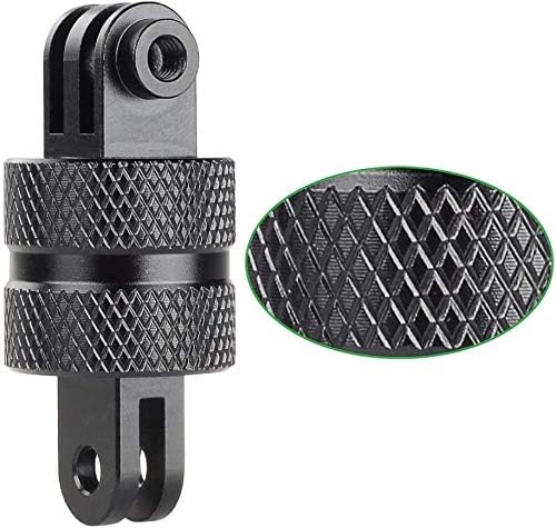 HSU Aluminum 360 Degree Rotation Camera Mount, Vertical Metal Swivel Tripod Adapter Compatible with GoPro Hero 13/12/11/10/9/8/7/6/5 Session AKASO Campark DJI and Other Action Cameras