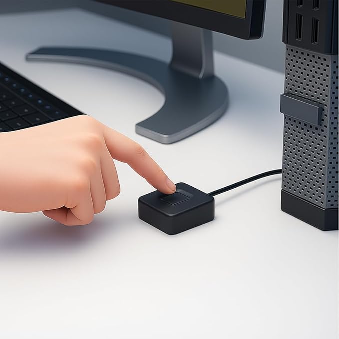 TEC ESS Enhanced Sign in Security USB Fingerprint Biometric Passkey Scanner β SecureTouch WireKey Fast Login <1s Windows Hello Business 360Β° Recognition TE-FPA-CA1