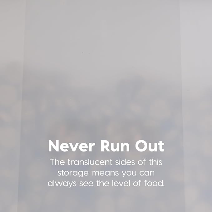 IRIS USA Dog Food Storage Container 58 lbs, Attachable Wheels, for Dog Cat Birds and other Pets, Food Storage Bin, Keep Fresh, Easy Mobility, BPA Free - Made in the USA, Almond/Pearl