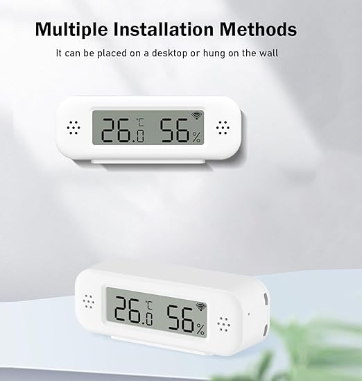 WiFi Thermometer Hygrometer: Smart Temperature Humidity Sensor, Indoor Room Temperature Monitor with App Notification Alerts & Free Data Storage Export, Digital Remote Monitor for Bedroom (2-Pack)