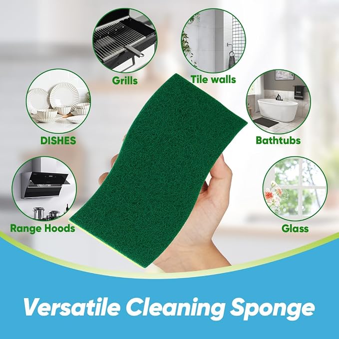 AIDEA Sponges Kitchen, XL Heavy Duty Dish Sponge, Cleaning Dish Scrubber Sponge for Home and Kitchen, Extra Large Cleaning Supplies for Pots, Pans, 24 Pack