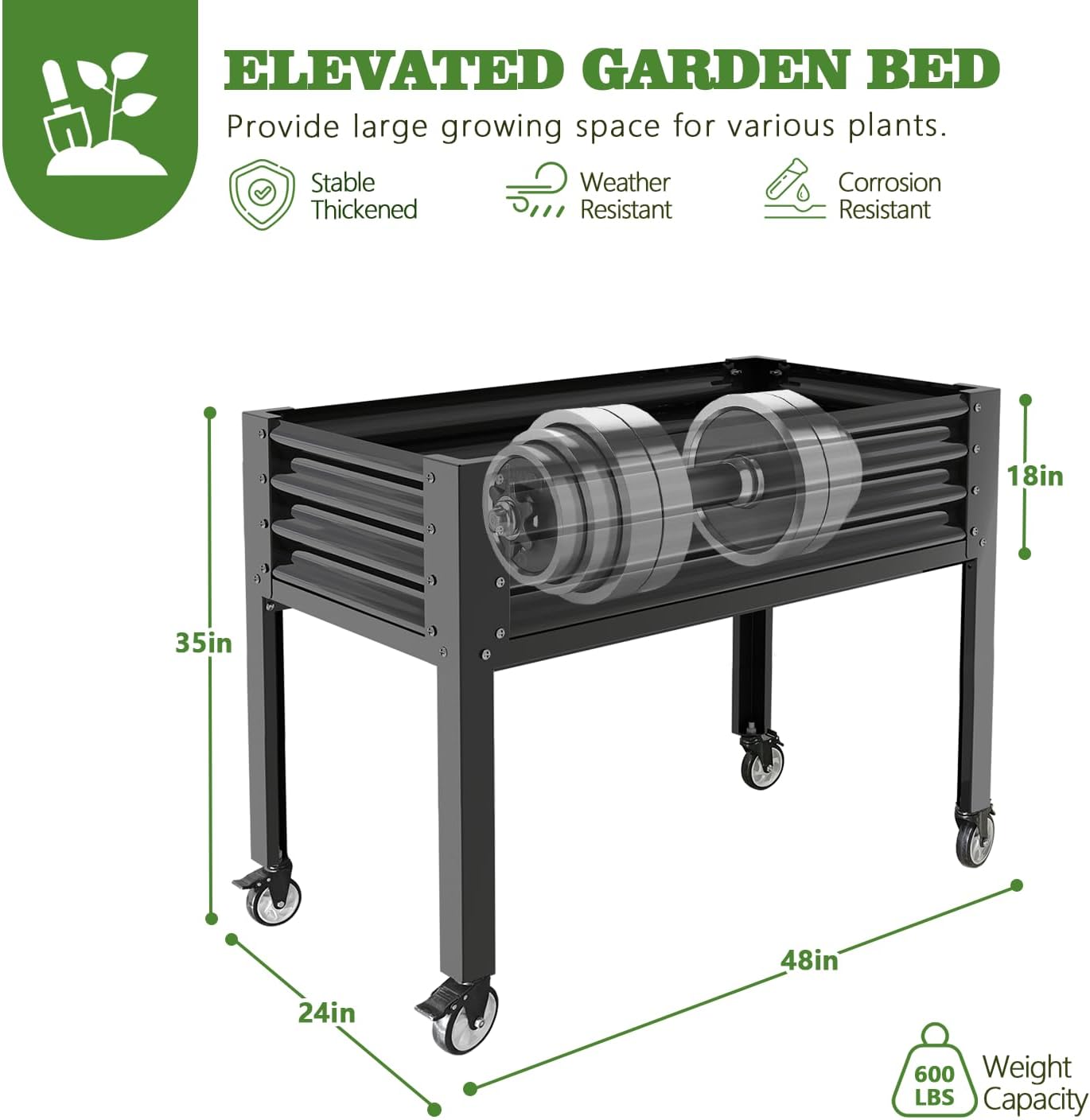 A ANLEOLIFE 22-Pack Deep Root Galvanized Raised Garden Beds Outdoor for Planting Vegetables Flowers Herb, Quartz Grey