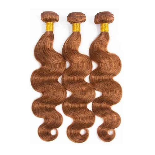 Habiliana Bundles Human Hair 24 26 28 Inch Body Wave 30 Light Brown Human Hair Bundles 11A Unprocessed Brazilian Virgin Quick Weave Hair Extensions for Black Women
