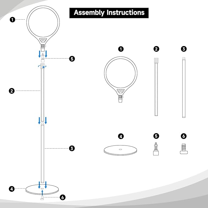 Ring Light with Stand, 14" Professional LED Camera Lighting for Video Recording, Adjustable Height Content Creator Essentials Kit, Selfie Ring Light for TikTok YouTube