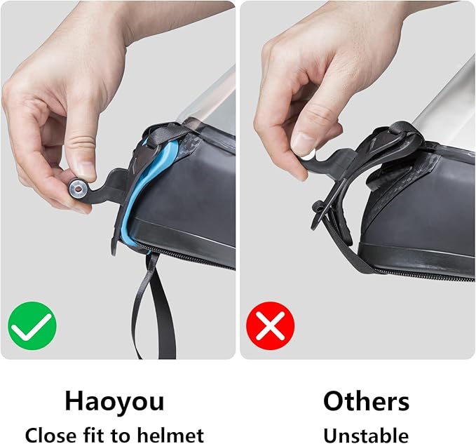 Haoyou Helmet Chin Mount Strap Compatible with Gopro Hero 13 12 11 10 9 8 7 and DJI Osmo Action Camera,Motorcycle Helmet Extension Attachment Mounting Accessories (Blue)