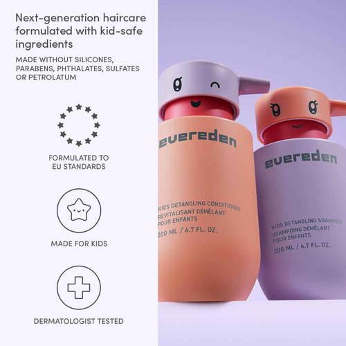 Evereden Happy Hair Kids Shampoo and Conditioner Set and Face Cream with SPF 20 | Non-Toxic Kids Face Moisturizer, Shampoo and Conditioner Set | Gentle and Clean Ingredients