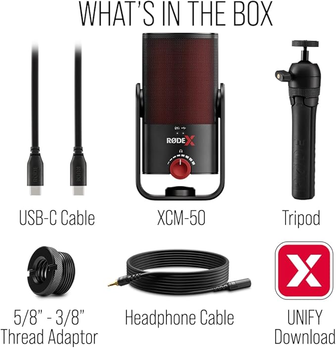 RØDE X XCM-50 Professional USB Condenser Microphone and Virtual Mixing Solution For Streamers and Gamers