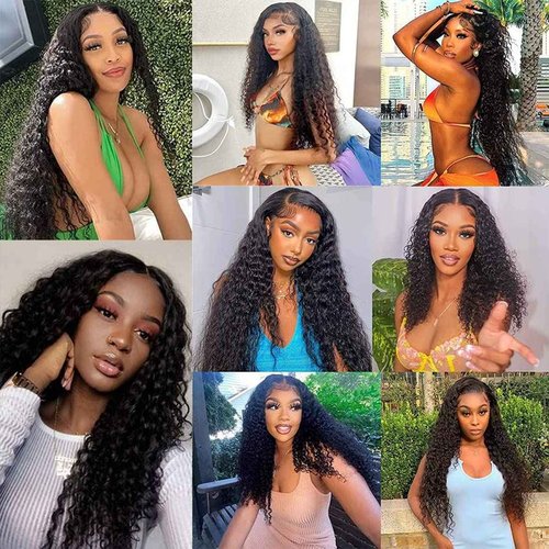Condescension Brazilian Human Hair Bundles 22 24 26 Inch Deep Wave 3 Bundles Human Hair 100% Unprocessed Remy Brazilian Virgin Weave Hair Natural Black for Women