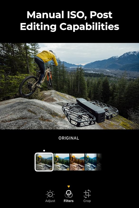 HOVERAir X1 PRO 4K Drone with Camera, Foldable Action Flying Camera with 42 KM/H Follow Speed, 10+ Fully Automatic Flight Modes, Fly Anywhere with OmniTerrain, SmoothCapture 2.0(Basic Combo)