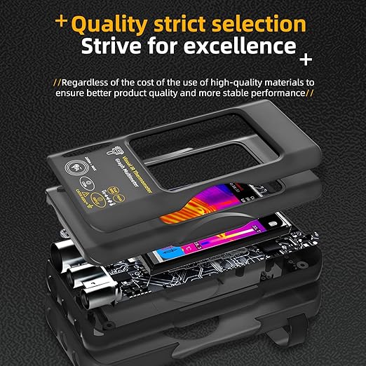 BSIDE Thermal Imaging Camera Multimeter 320×320 Resolution with 20000 Words Tester 3.98'' TFT Touchscreen 25Hz Infrared Thermal Camera (-20-550℃) 15 Thermal Palettes True RMS Auto-Ranging Multimeter