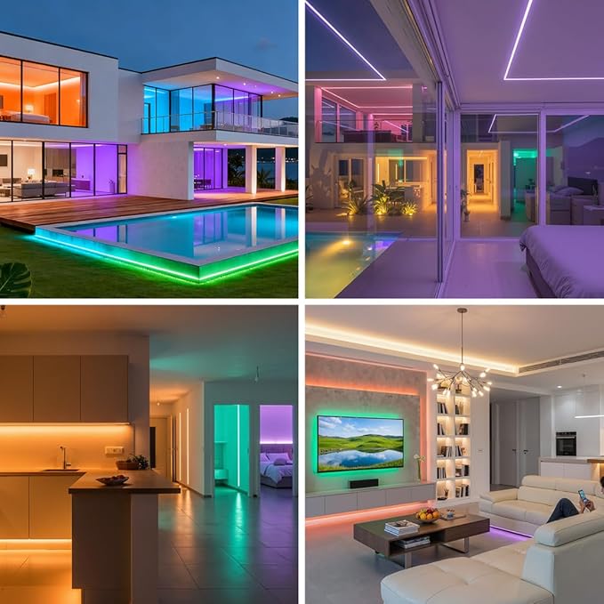 BTF-LIGHTING Highest Density RGBCCT 5 Colors in 1 LED 5050SMD RGB+ Tunable Color Temperature 2700K-6500K 16.4ft 112LEDs/m DC24V Multi-Colored IP67 14mm Width White LED Tape(No Adapter or Controller)