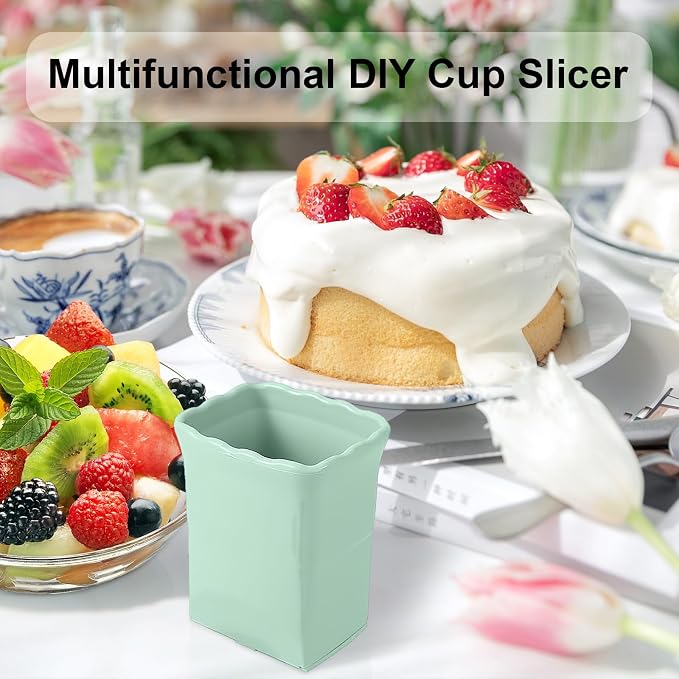 3Pcs Strawberry Slicer Cup:Fruit Slicer Cup for Strawberry Egg Banana Mushroom Cucumber Kiwi and Veggie Salad Speed Cutter the Kitchen Portable Slicing Tool (3Pcs)