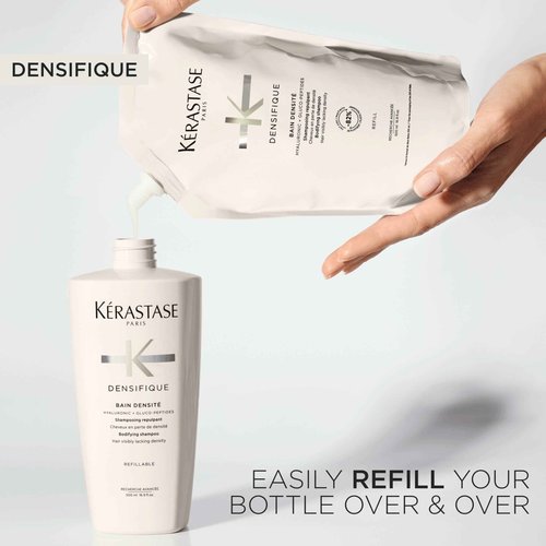 Kerastase Densifique Densité Shampoo - Thickening & Strengthening For Fine & Thinning Hair, Removes Build-Up & Adds Shine With Hyaluronic Acid, 16.9 Fl Oz