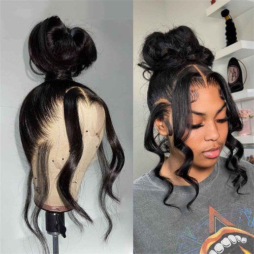 catti Body Wave 360 Lace Front Wigs Human Hair 360 Full Lace Frontal Wigs Human Hair Pre Plucked with Baby Hair Brazilian Virgin Hair Body Wave Human Hair 360 HD Lace Front Wigs (20 Inch)