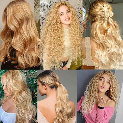 34 34 34 inch P27/613 Human Hair Bundles Blonde Deep Wave Bundle #613 Human Hair 3 Bundles Two Tone 613 Deep Wave Bundle