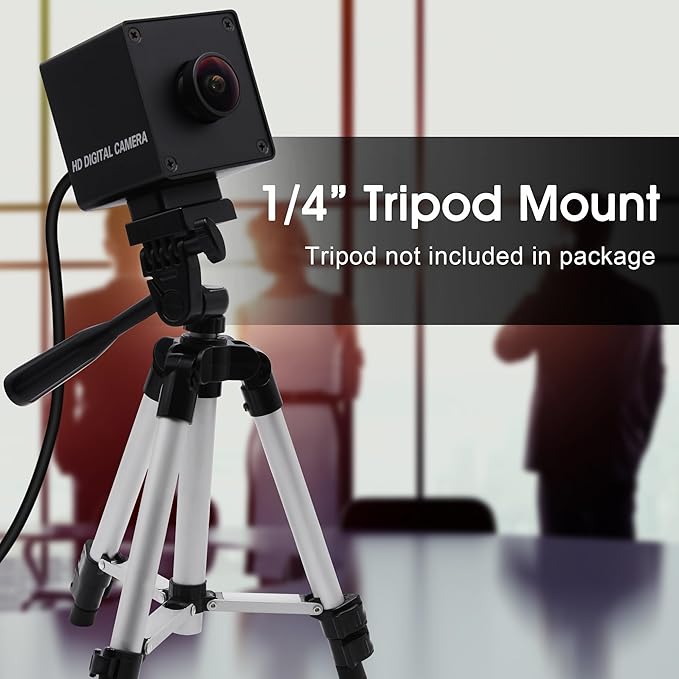 SVPRO 4K USB Wide Angle UVC Computer Camera With 170 Degree Fisheye Lens, Industrial IMX317 Sensor for Linux Windows Android Mac OS, Plug&Play Video With 1/4" Screw Mount