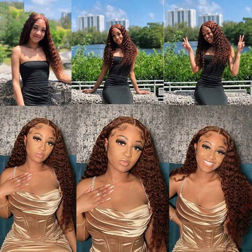 26 28 30 Inch Color #4 Bundles Chocolate Brown Deep Wave Bundle Brazilian Virgin Hair 3 Bundles Color #4 Deep Wave Hair Extensions