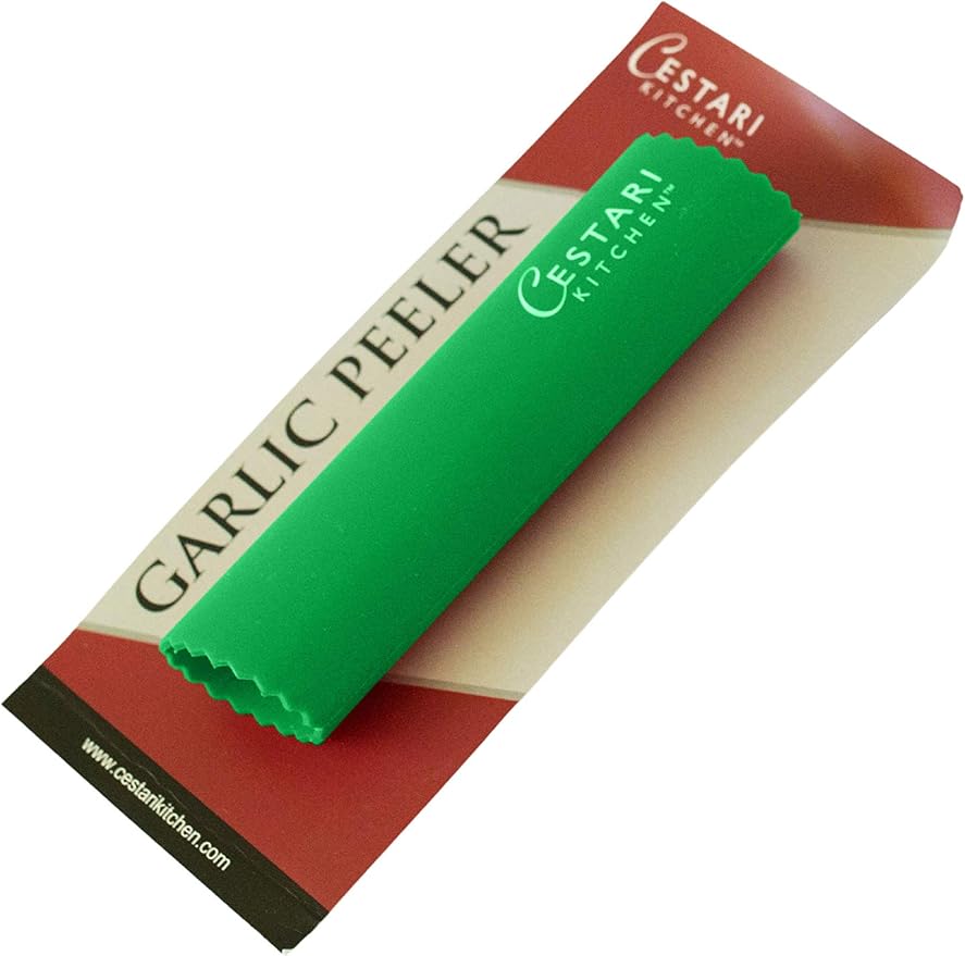 Cestari Kitchen Garlic Peeler Tube Roller β Silicone Garlic Skin Remover, Peels Multiple Cloves in Seconds, BPA-Free, Dishwasher Safe, Green