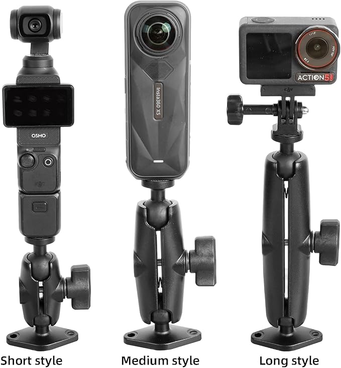 xik Camera Mount Holder: 1" Ball Rhombic Base, 1/4"-20 Thread - Fits Logitech Security Camera,DSLR, CCTV, Action Cam, Projector - Install on Wall, Desk, Car (AMPS), Boat