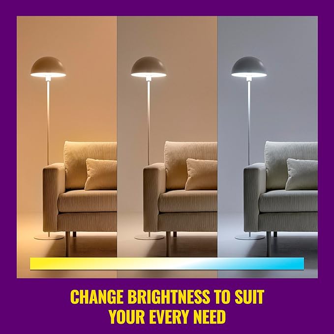 WiZ Connected 100W A19 LED Smart Light Bulbs Tunable White - Connects to Your Wi-Fi - E26 Smart Bulb - Control with Voice or App + Activate with Motion - Matter Compatible