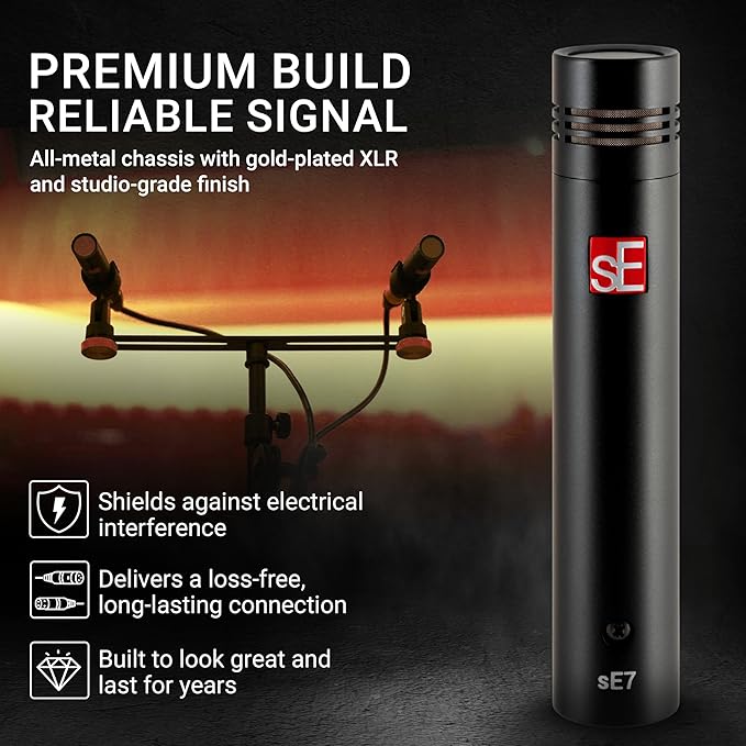 SE ELECTRONICS - sE7 Small Diaphragm Cardioid Condenser Microphone with Clip