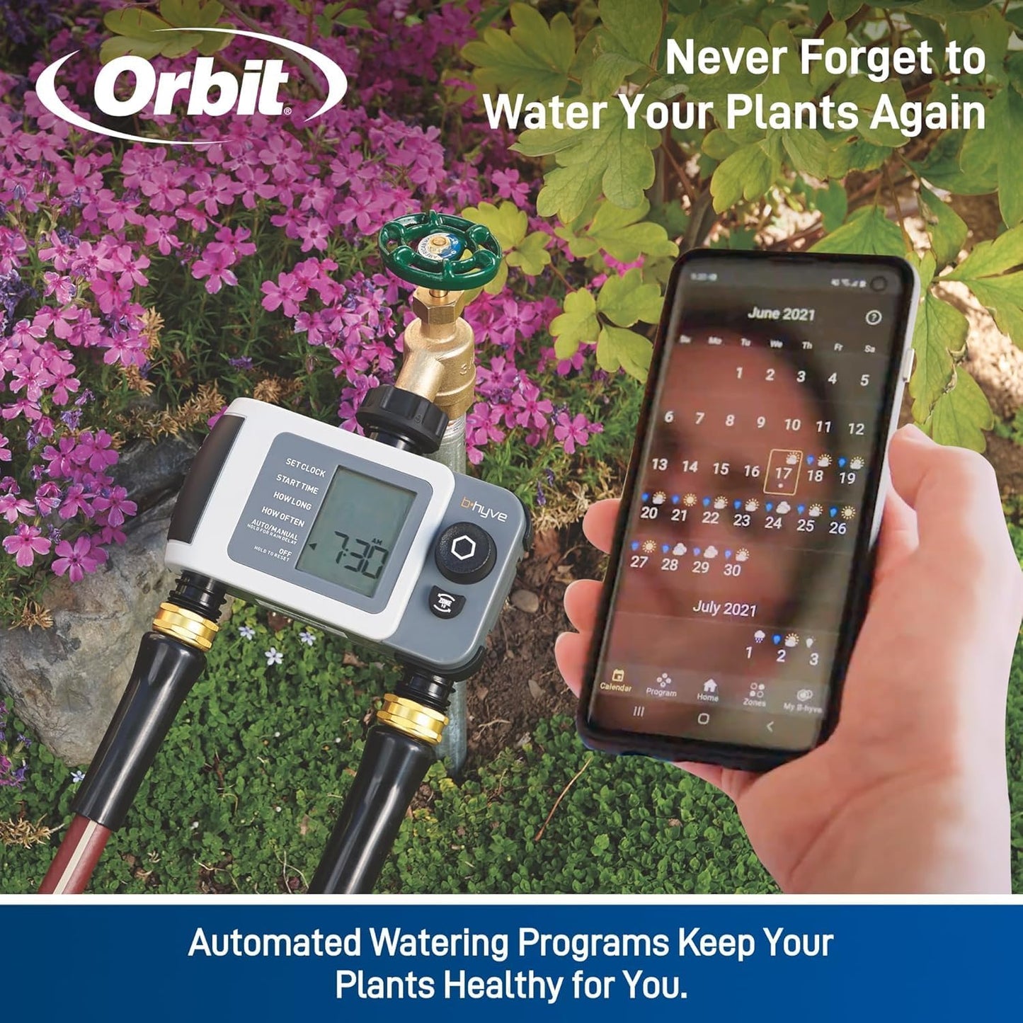 Orbit 24637 B-hyve XD 2-Port Smart Hose Watering Timer with Wi-Fi Hub