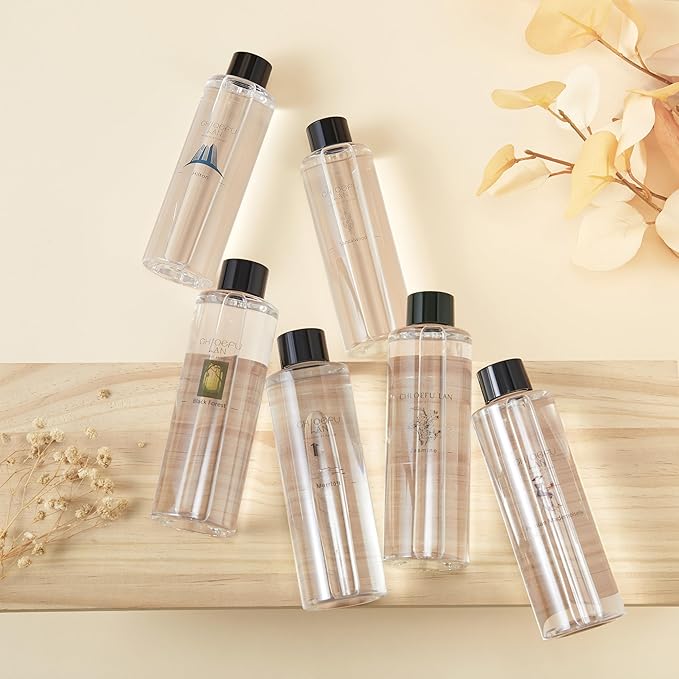 Vanilla Scented Oil Reéd Diffuser Refill 200ml/6.76 fl oz Natural Fragrances Oil - Best for Aromatherapy, SPA and Home, 0% Alcohol, Unique Blend to Promote Calming & Relieve Stress