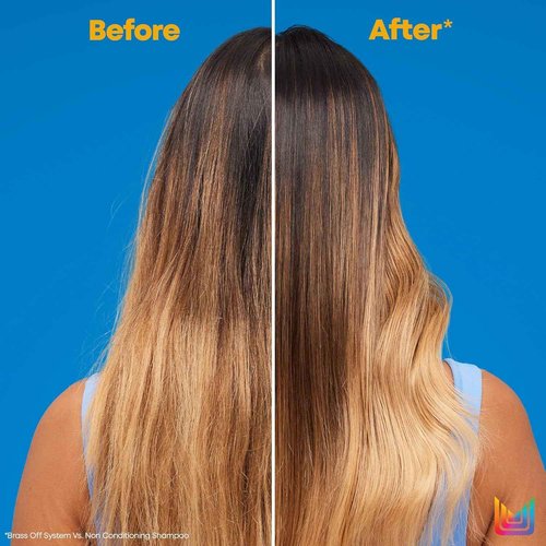 Matrix Brass Off Blue Shampoo and Pigmented Conditioner Set | Removes Brassy Orange Undertones | Toning Conditioner For Lightened Brunettes | For Color Treated Hair | Premium Salon Conditioner | Vegan