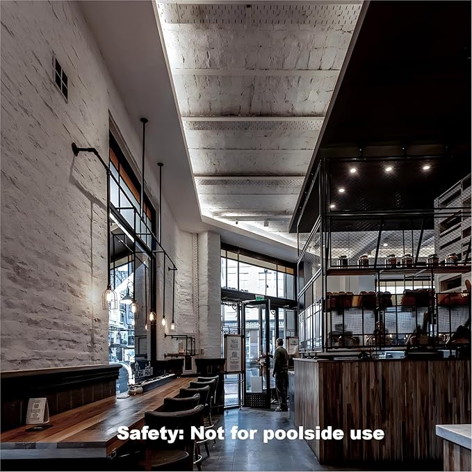 Shine Decor LED Strip Lights 108w Low Consumption, Cold Resistant IP65 Waterproof Outdoor Rope Light 120 VAC, Cuttable Connectable Indoor Lite Lighting Strip 147 FT ETL Listed 7x10mm 6000K Cool White
