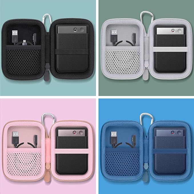 Hard Carrying Travel Case for PLAUD Note/Note Pro AI Voice Recorder,Compatible with Digital Recorder and Magnetic Protective Case(Rose Gold)