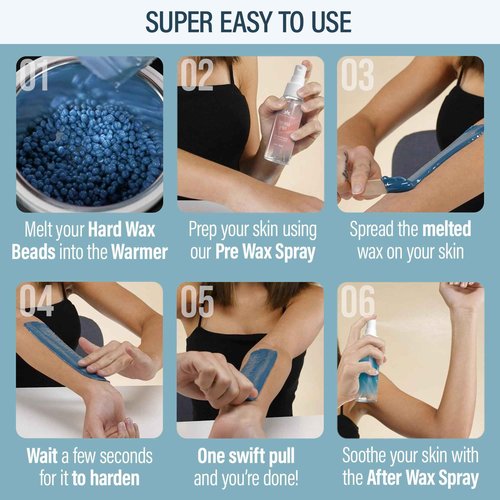 Tress Wellness Blue Warmer Kit with White Wax Metling Bowl and Bikini Wax