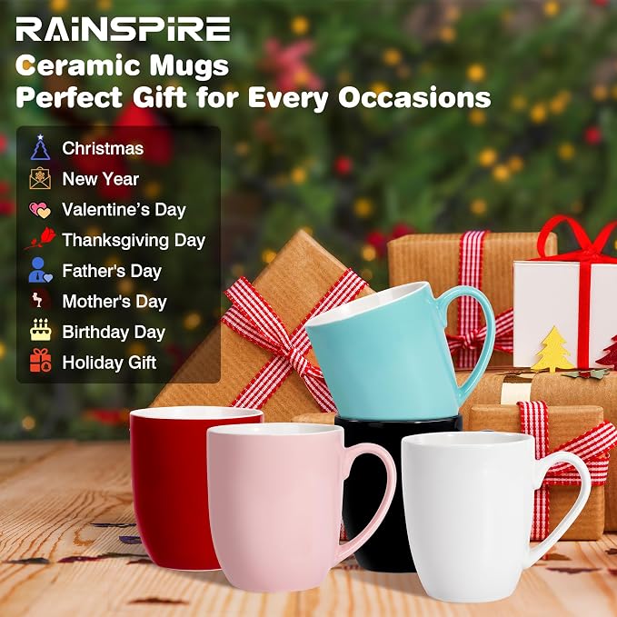 Urbanstrive 16 oz Large Coffee Mug with Handle Tea Cup Novelty Coffee Cup for Men Women Office Work, Dark Blue