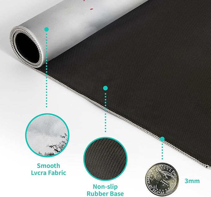Watercolor Cherry Blossom Mouse Pad 31.5x11.8 Inch Full Desk Japanese Mousepad Large Non-Slip Rubber Base Waterproof Keyboard Mat with Stitched Edges for Gaming (Cherry Blossom Watercolor 1)