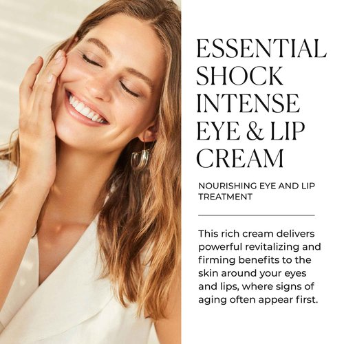 Natura Bissé Essential Shock Intense Eye & Lip Cream, Nourishing Eye & Lip Treatment, Firms, Rejuvenates & Revitalizes, For All Skin Types, 0.5 Oz