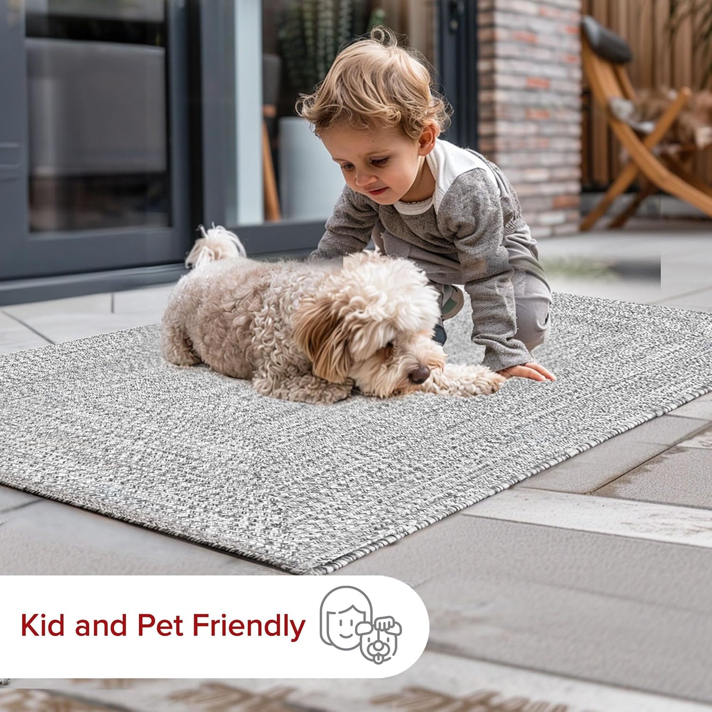 nuLOOM 2' x 12' Solid Hand Braided Indoor/Outdoor Area Rug, Pet-Friendly, High Traffic, Weather Resistant, for Patio, Balcony, Bedroom, Living, Dining Room, Wynn Salt and Pepper