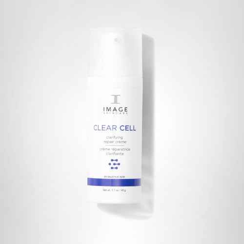 IMAGE Skincare, CLEAR CELL Clarifying Repair Crème, Facial Night Cream Gel Moisturizer for Oily Prone Skin, 1.7 oz