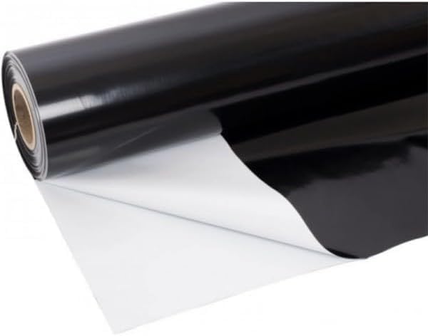 Farm Plastic Supply - 12 Mil String Reinforced Black/White Pond Liner - 12 Mil Fish Pond HDPE Liner, Pond Liners for Outdoor Ponds, Koi Ponds, Garden Fountain, Containment Liner (6' x 90')