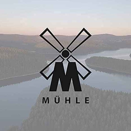 MÜHLE Classic Black Large Silvertip Fiber Shaving Brush - Synthetic Luxury Shave Brush for Men, Rich Lather
