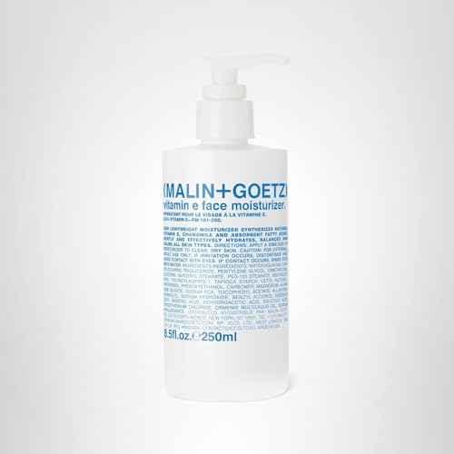 MALIN+GOETZ Vitamin E Face Moisturizer | Lightweight Hydrating Daily Face Cream Balancing All Skin Types | Fragrance-Free, Vegan | 8.5 Fl Oz