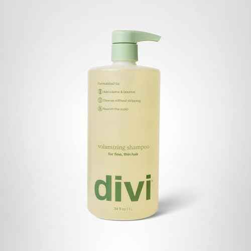Divi Volumizing Shampoo for Women and Men - Lightweight Volume Shampoo for Fine Hair - Formulated to Cleanse, Nourish and Balance the Scalp, 1L