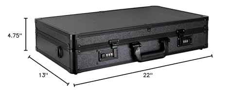 SunRise Barber Case, Black Matte, 22x13x4.25 Inch (Pack of 1)