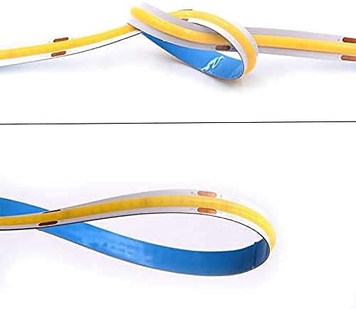 16.4FT/5M COB Flexible LED Strip Light DC12V/24V 528leds/m Bendable Tape (24V, Yellow)