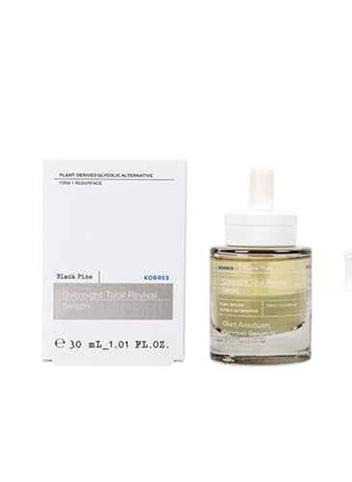 KORRES Black Pine Night Serum for Face, Mature Skin with Plant-Derived Glycolic Acid Alternative, Bi-Phase Treatment to Smooth & Firm Skin, Vegan Facial Serum, 1.01 fl oz, Stocking Stuffer