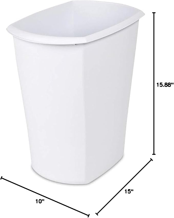 STERILITE 10528006 White Waste Can