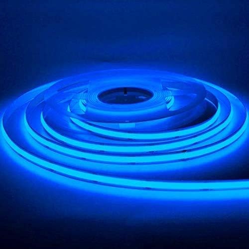 16.4FT/5M COB Flexible LED Strip Light DC12V/24V 528leds/m Bendable Tape (24V, Blue)