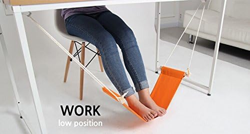 Home-organizer Tech Portable Adjustable Foot Hammock for Corner Desk Office Foot Rest Mini Under Desk Foot Rest Hammock for Home, Office, Airplane, Travel, Study and Relaxing (Dark Green)